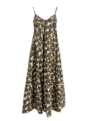 THE DRESS MILANO women's cotton leather/blue dress AB45MS MADE IN ITALY