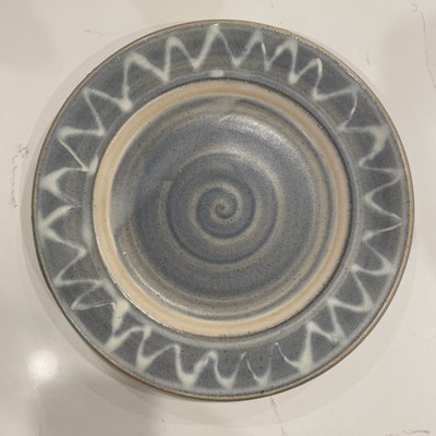 Toms Pots Plate By Tom Meyer- Blue Winter Alaskan Pottery