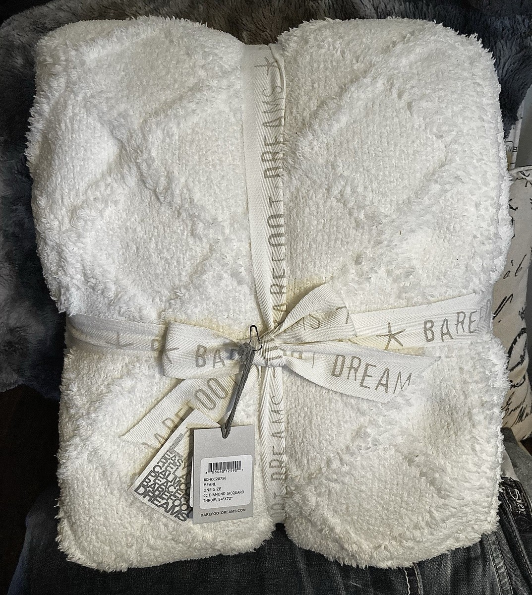 NEW Barefoot Dreams Diamond Jacquard (RARE) Cozy Chic Throw