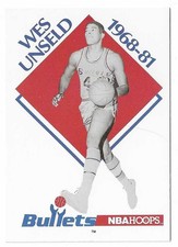 1990-91 NBA Hoops Basketball Wes Unseld Coach Card #344 Washington Bullets HOF