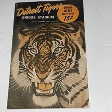 Official 1953 Detroit Tigers Score Book Briggs Stadium