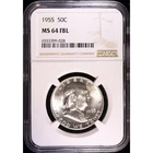 1955 Franklin Half Dollar NGC MS64 FBL Full Bell Lines Silver 50C Coin