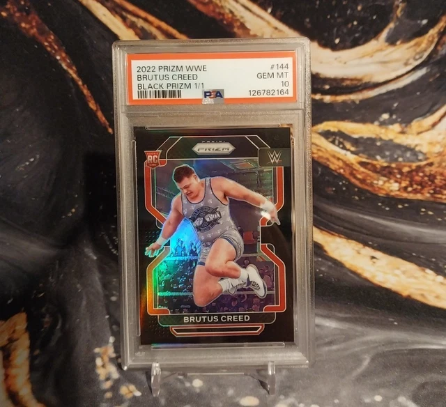 2022 Panini Prizm WWE Brutus Creed RC Black Prizm 1/1 PSA 10