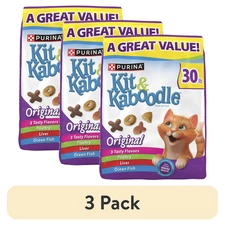 (3 pack) Purina Kit & KaboodleOriginal, Indoor Dry Cat Food, 30 lb Bag Free ship