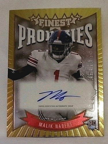 2024 TOPPS MALIK NABERS Auto Finest Prodigies