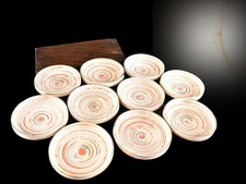 Y5332 : XF Japanese Seto-ware Colored porcelain BOWL/dish 10pcs, auto w/box