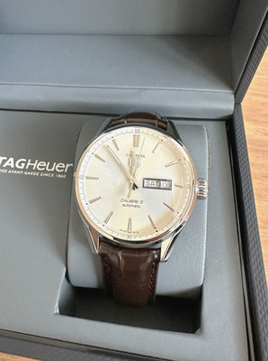 TAG Heuer Carrera Calibre 5 Automatic 41mm WAR201B.FC6291 Leather Band