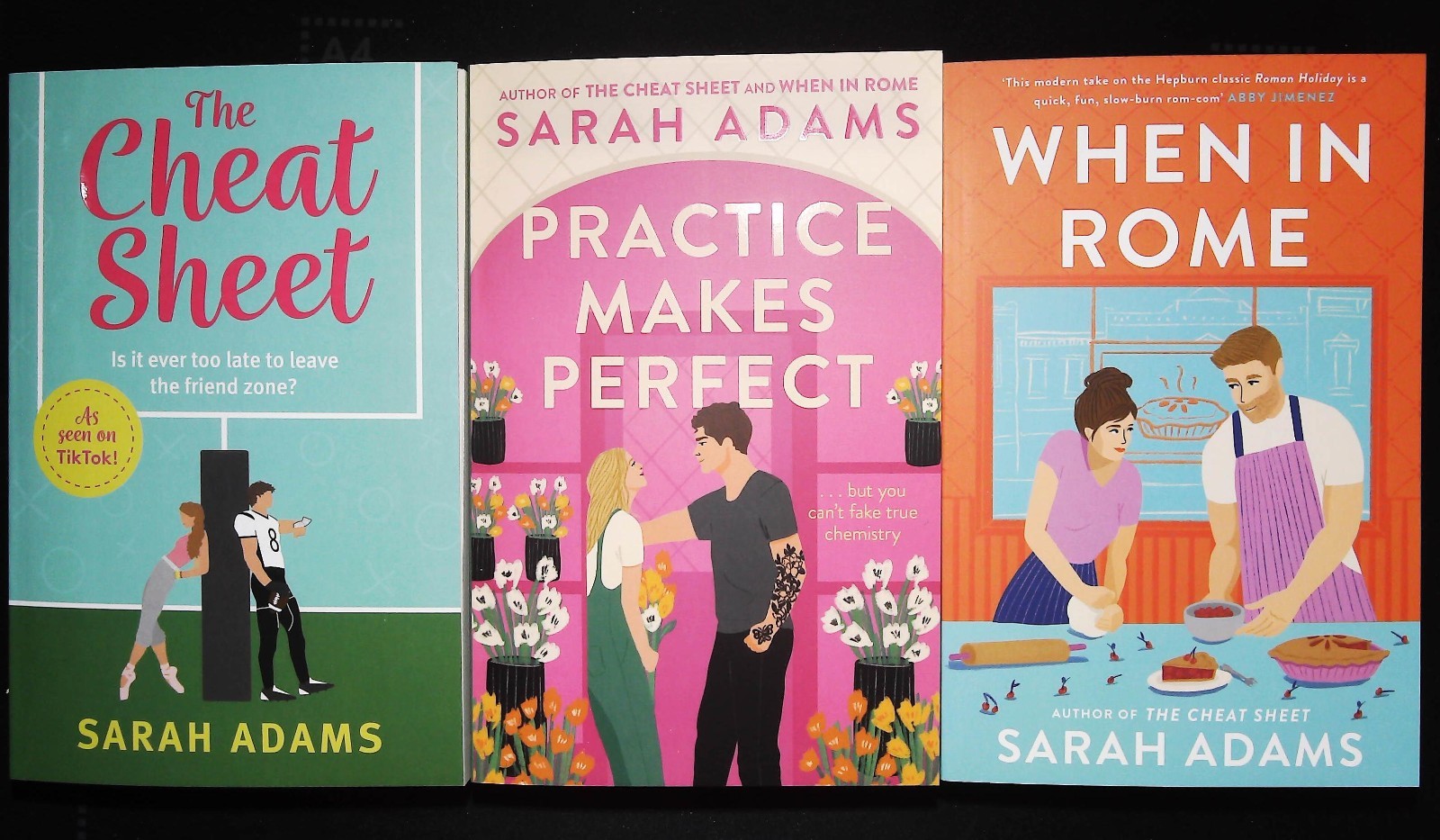 Sarah Adams 3 Books Cheat Sheet When in Rome Practice Makes Perfect NEW Set