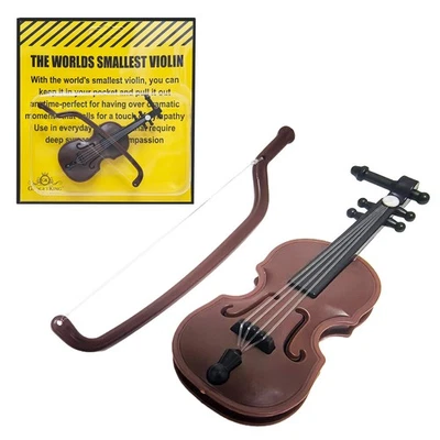 GADGETKING Worlds Smallest Violin Office Gift Birthday Joke Idea Mens For Him 40th 50th