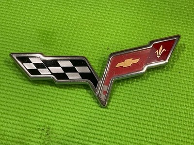 OEM Chevy Corvette C6 Front Nose Hood Emblem Badge 2005-2013 - Genuine GM