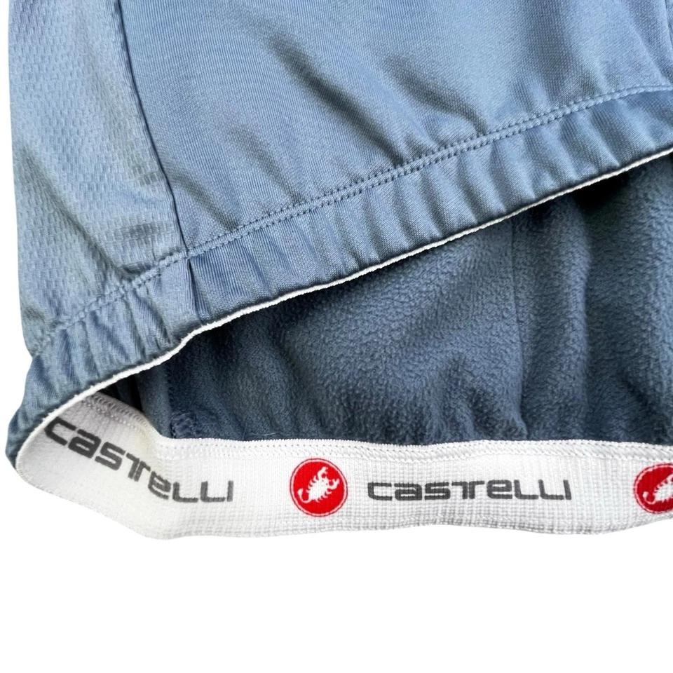 Велосипедная куртка Castelli M синяя на молнии спереди логотип Scorpion флисовая подкладка тепловая - Изображение 2 из 4