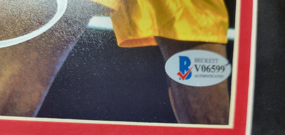 Foto de boxeo firmada por Sugar Ray Leonard Thomas Hearns enmarcada 8x10 BAS Foto 3 de 4