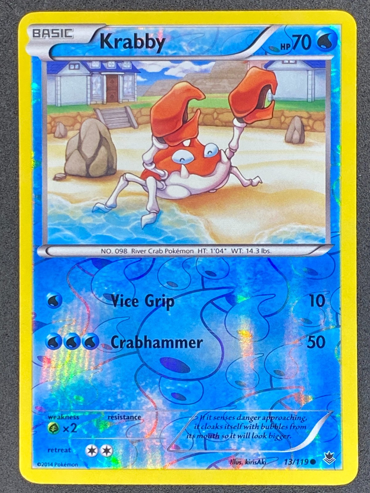 Pokémon Krabby Reverse Holo 13/119 PHF Phantom Forces LP/NM