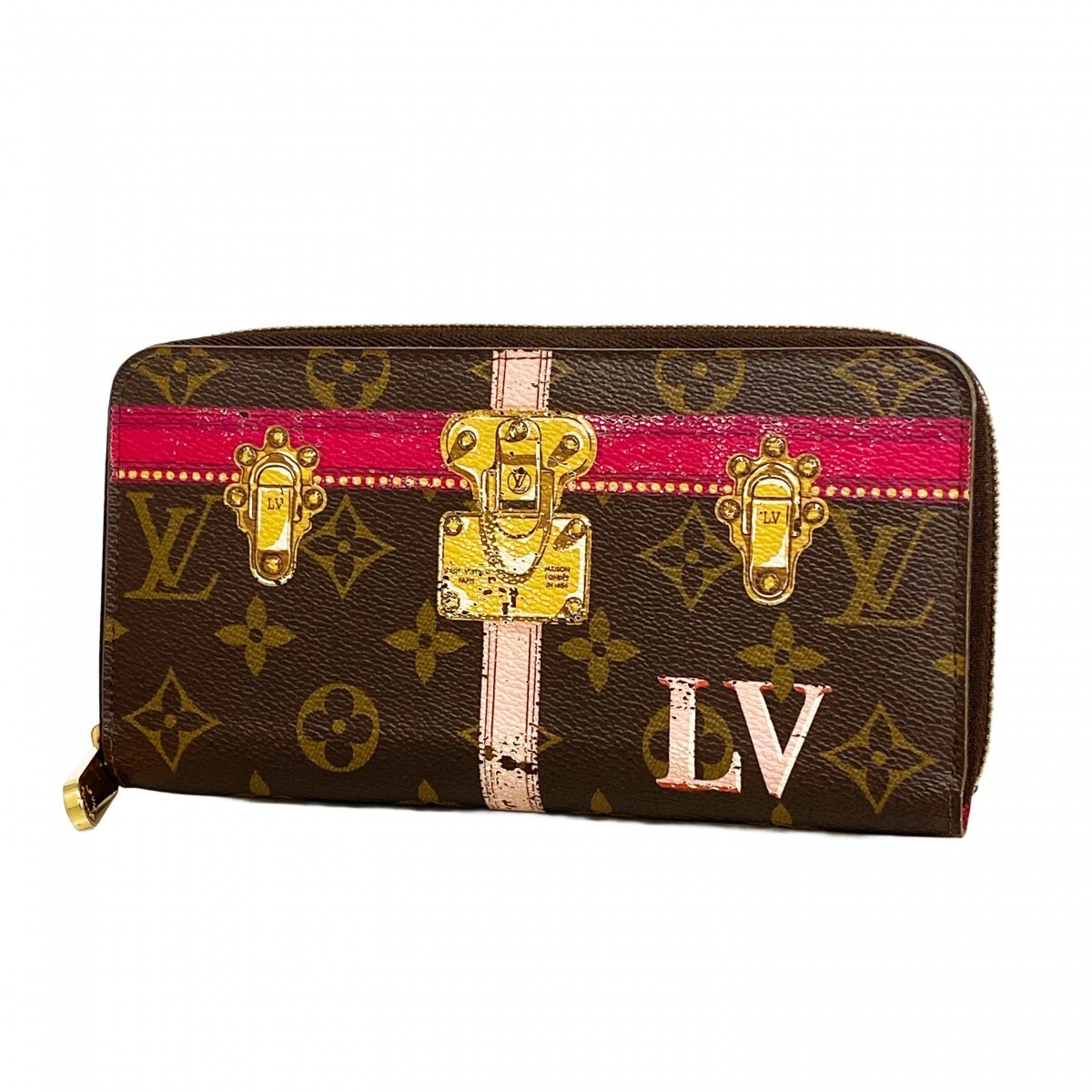 Louis Vuitton Monogram Summer Zippy Wallet M62616 Pink 317981