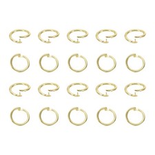 20 Pcs Locking Jump Rings 14mm Round Twist Clasp 14k Gold