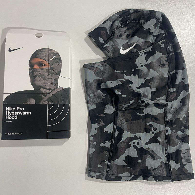 Nike Pro Therma-Fit Hyperwarm Hood Ski Mask Balaclava Gray Camo
