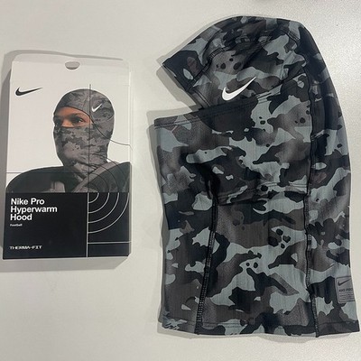Nike Pro Therma-Fit Hyperwarm Hood Ski Mask Balaclava Gray Camo