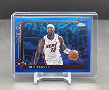 2025-26 TOPPS CHROME NBA #138 Bam Adebayo Miami Heat Blue Refractor /150