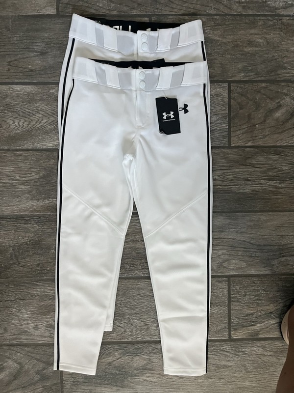 Under Armour Youth Boys Small Baseball Pants Black Piping Lot