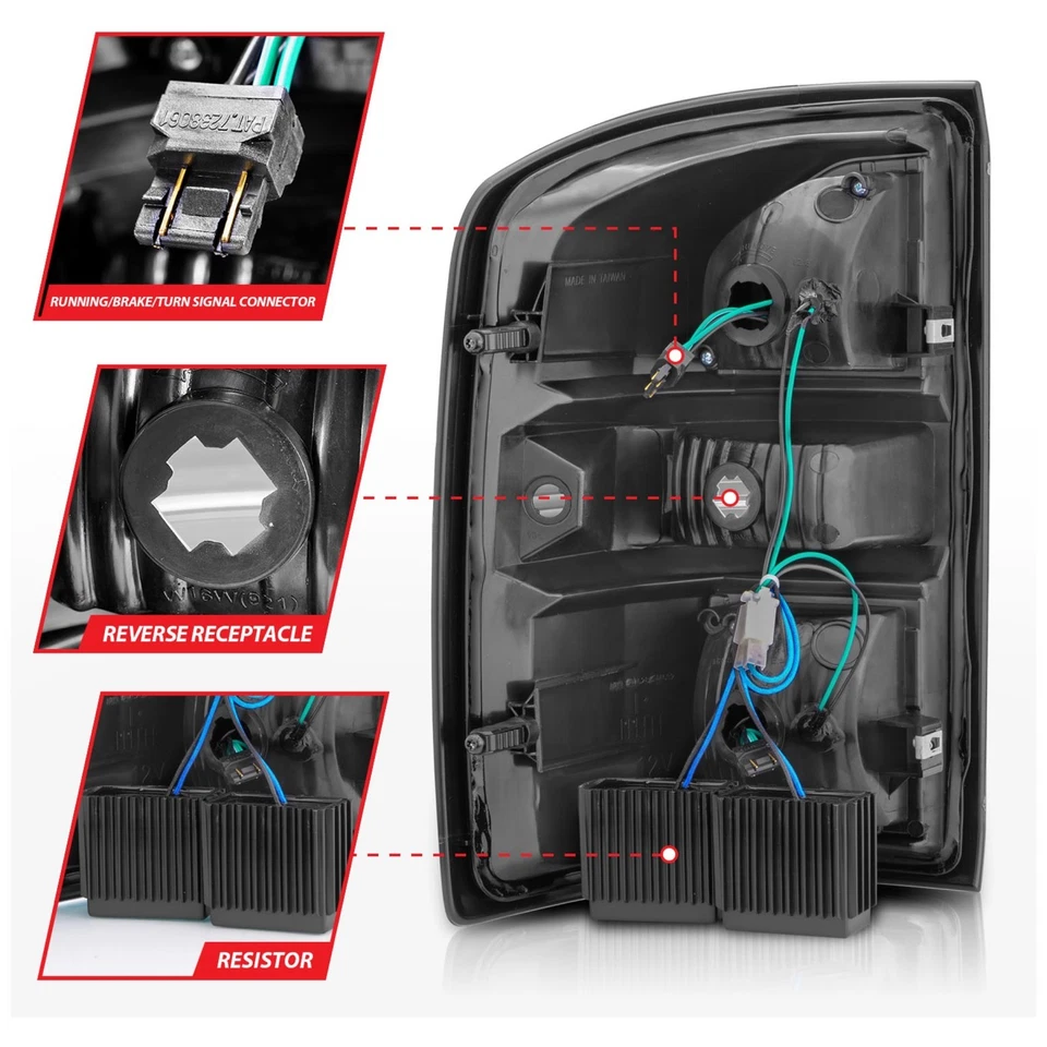 Luz trasera LED Anzo 311399 para GMC Sierra 1500 2014-2018 cromada izquierda y derecha Foto 4 de 4
