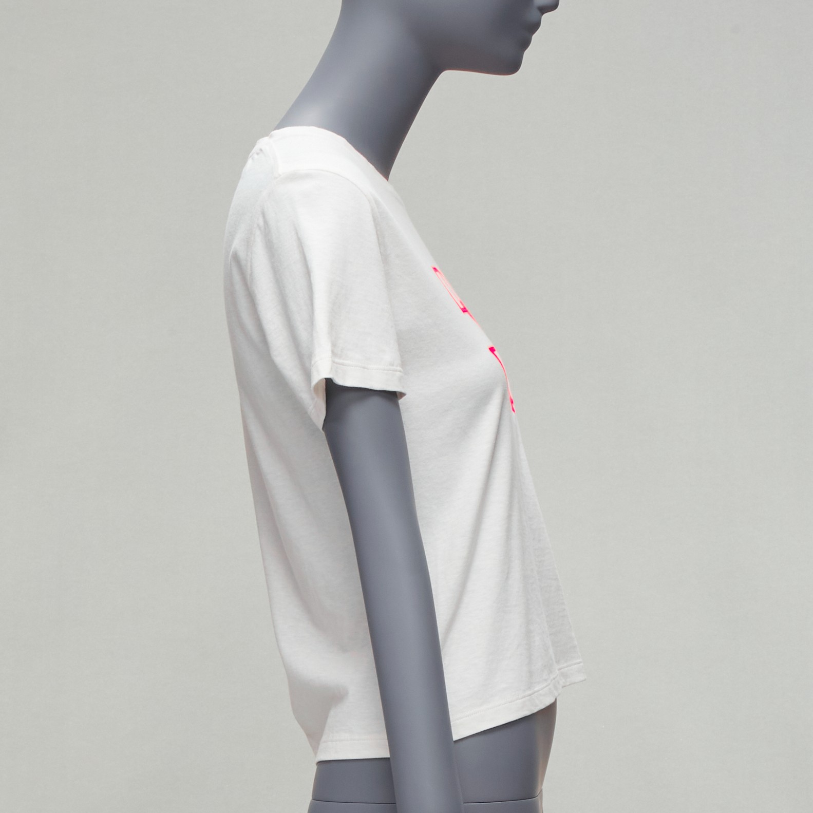 CHRISTIAN DIOR 2022 Dior Vibe neon pink star logo graphic CD bee white tshirt XS image 4