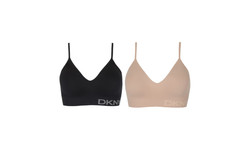 DKNY Women's Seamless Bra, 2-pack Size S 32-34 A  B Soft Stretch Fabric NEW