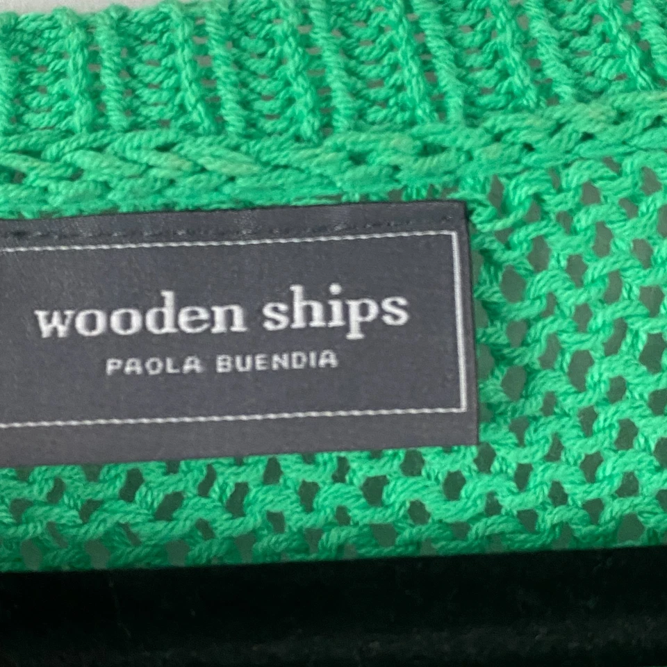 Suéter de Madera para Envíos S/M Pullover Verde “Lucky” Mezcla de Algodón Tejido Foto 4 de 4