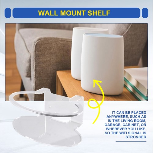 3X(1 Pcs Shelf Bracket Holder for Orbi Wall Mount, for Orbi WiFi Router8655 - Afbeelding 2 van 7