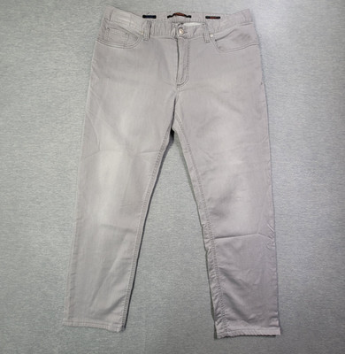Alberto Jeans Mens 35x32 (Fit 35x28) Gray Cosy Pipe Stretch Straight Leg Casual
