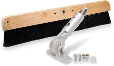 36 Inch Horsehair Concrete Broom, TSPBBRKT Push Button Handle Adapter