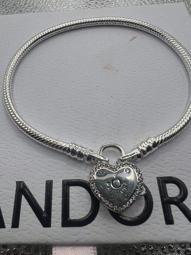 Pandora Armband "Lock Your Promise" Moments Vorhängeschloss 19 cm