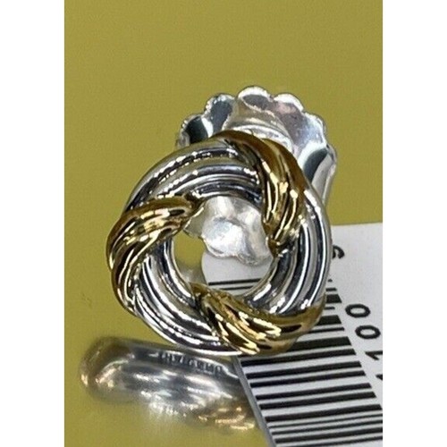 Peter Thomas Roth Ribbon & Reed Earrings Sterling Silver 18k Gold Vermeil Luxury - Picture 10 of 24