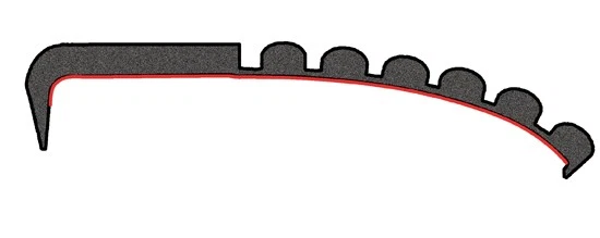 Pacer 21-105, One Black Vinyl Rail-Guard Vinyl Rail Pr Otector - 6Ft Tailgate K  Foto 3 de 4