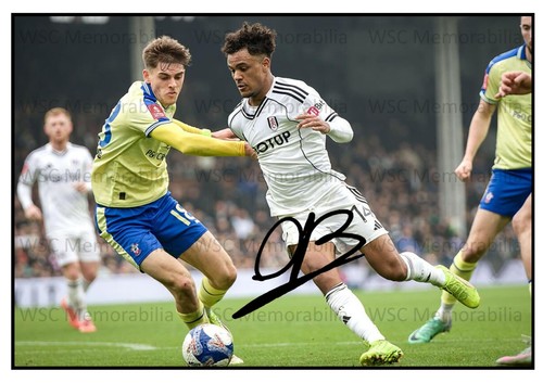 11631. Oscar Bobb Signed Pictures (A4 Prints) Fulham Manchester City Norway