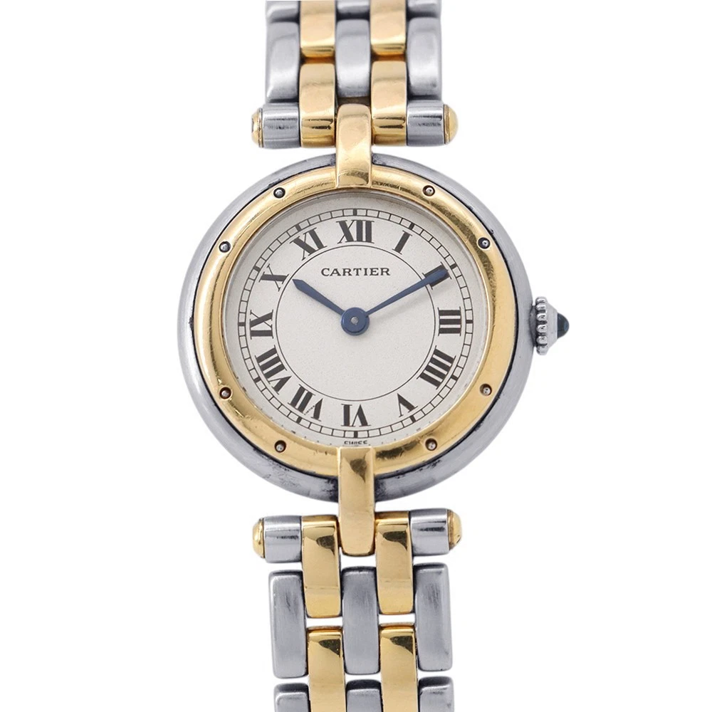 Cartier — CARTIER PANTHERE Vendome SM SM/24mm Steel 18K Yellow Gold Ivory Dial W25030B6