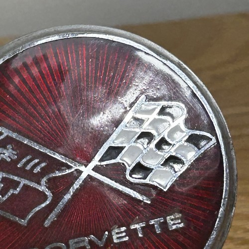 GM #347914 1975-1976 Corvette Rear Fuel Door Emblem & Nose Badge #347915 *Wear - Picture 23 of 24