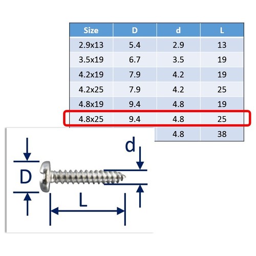 Cabezal de bandeja de accionamiento de ranura de tornillo autorroscante, acero inoxidable 316 A4 grado marino: Freepost - Imagen 7 de 8