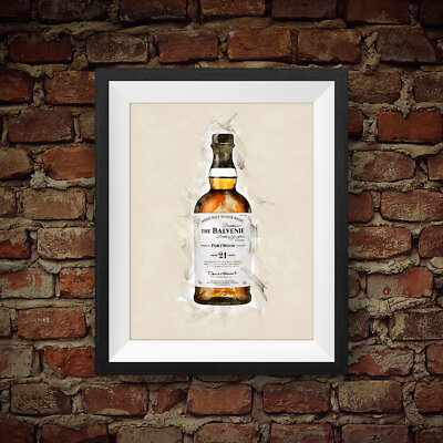 Balvenie 21 Old PortWood Single Malt Scotch Whisky - Original Wall Art Decor