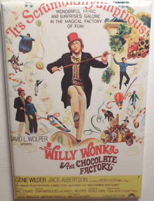 Willy Wonka and the Chocolate Factory Movie Poster 2''x3'' MAGNET Fridge Locker 2