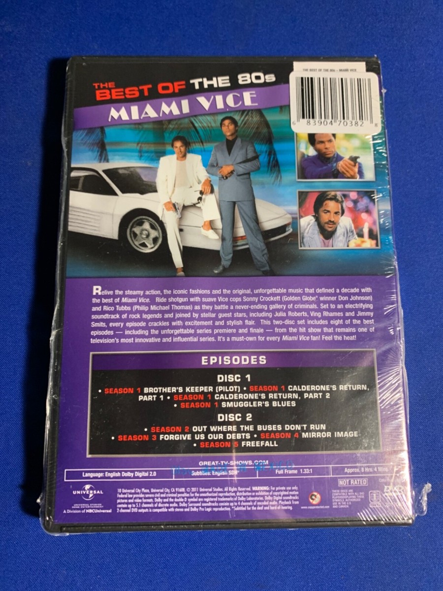 Miami Vice 8-Episodes (DVD) “Best of the 80s…Full Frame