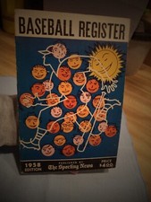 1958 SPORTING NEWS BASEBALL REGISTER STAN MUSIAL TED WILLIAMS LEW BURDETTE PICS