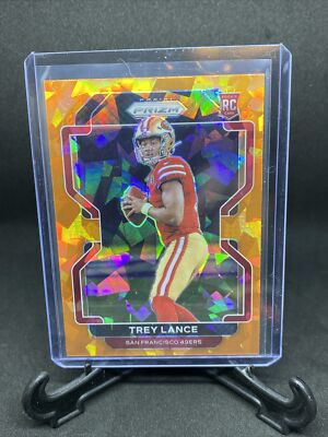 2021 Prizm Trey Lance #333 Orange Ice (FANATIC Exclusive) RC Rookie 49ers