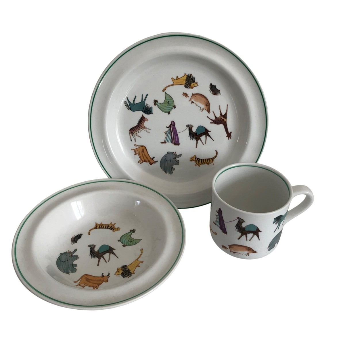 流行り の ブランド - 2024年おすすめのアイテム満載 Arabia Parade Animals Zoo Bowl Cup Plate Set Child Finland アラビア