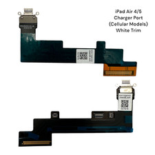 Original OEM iPad Air 4 & 5 (Cellular) Charging Port Flex Repair 821-03726 White