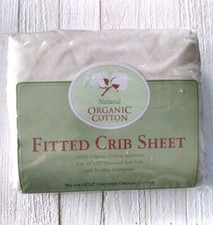 Natural Organic Cotton Ivory Standard Fitted Crib Sheet 28"x52" NEW 