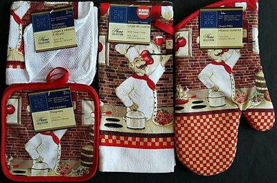 Kitchen Dining Linen Pasta Chef Theme Towel Potholders Oven Mitt, Select: Items