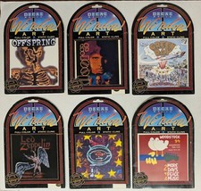 6 Lot Rock Bands Window Art Cling Decal Stickers Led Zeppelin Doors Offspring