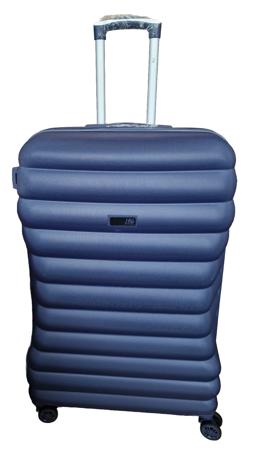 H&R Sport Bubble 8 Wheel Hard Case Expandable Suitcase 81cm Roman Blue + Lock