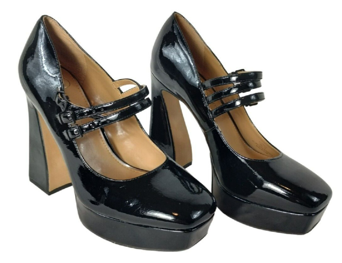 靴 POMUM&ARTS squaretoe maryjane pumps M Jessica Simpson Darena Patent Mary Jane Platform Pumps Womens 8