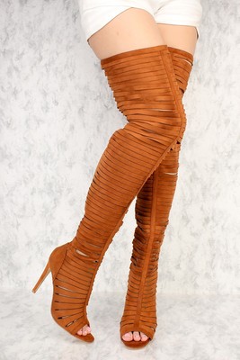 peep toe thigh high boots near me